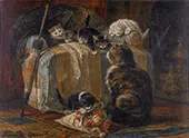 Kittens at Play By Henriette Ronner Knip
