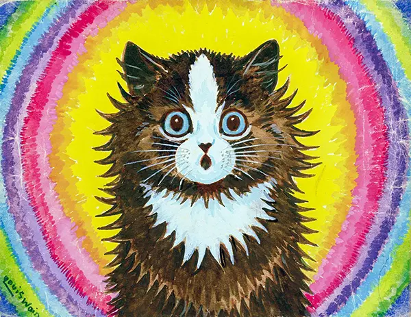 Cat in a Rainbow By Louis Wain