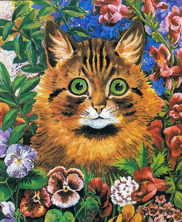 Cat Study By Louis Wain