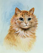 Ginger Tom By Louis Wain