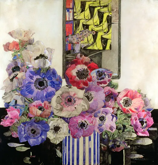 Still Life of Anemones By Charles Rennie Mackintosh