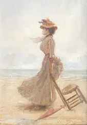 Woman on the Beach By Edouard Bisson