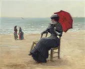 Sitting by the Sea 1882 By Edouard Bisson