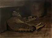 Recumbent Cat By Theophile Alexandre Steinlen