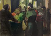 Saint Peter's Market in Montmartre By Theophile Alexandre Steinlen