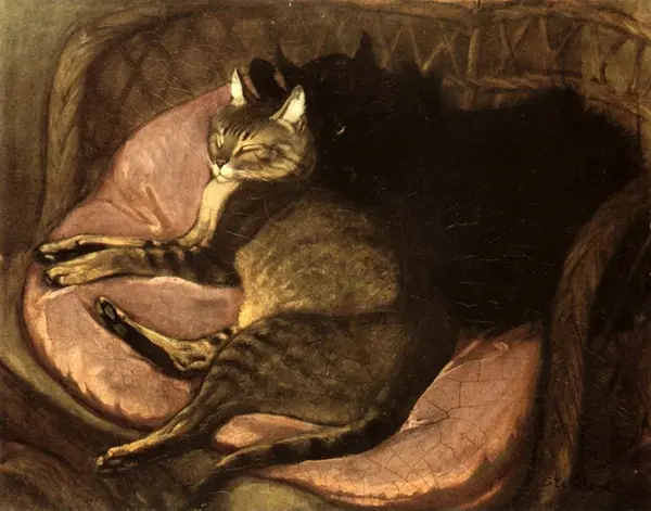 The Cat on the Sofa By Theophile Alexandre Steinlen
