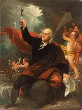 Benjamin Franklin Drawing Electricity from the Sky 1816 By Benjamin West