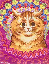 A Psychotic Cat By Louis Wain