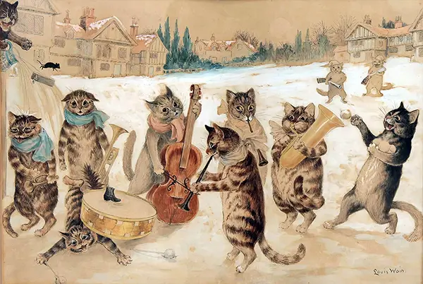 Carol Singer By Louis Wain
