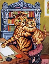 Daddy Can You Let Me Pass On Your By Louis Wain