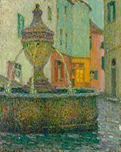 The Fountain Saint Paul de Vence, 1925 By Henri Le Sidaner