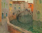 The Small Canal Gray Evening Venice, 1907 By Henri Le Sidaner