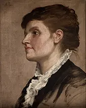 Portrait de Femme 1880 By Alphonse Legros