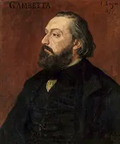 Portrait of Leon Gambetta 1875 By Alphonse Legros