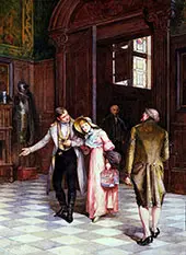 Crossing the Threshold the New Bride By Henry Gillard Glindoni