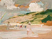 Beach Scene By Emanuel Phillips Fox
