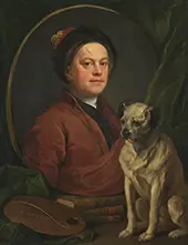 The Painter and his Pug 1745 By William Hogarth