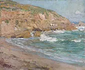 Cliff and Sea View of Rosa By Emanuel Phillips Fox