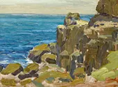 Rocky Cliffs Catalina Island, 1920 By Granville Redmond