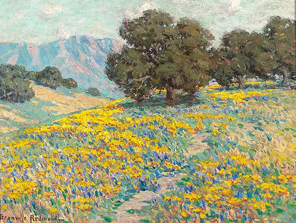 Oaks and Wildflowers By Granville Redmond