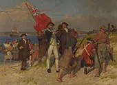 The Landing of Captain at Botany Bay 1770 By Emanuel Phillips Fox