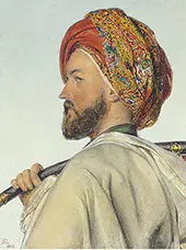 Portrait of a Memlook Bey Possibly a Self Portrait By John Frederick Lewis