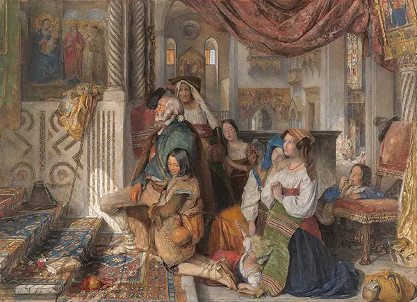 Roman Pilgrims 1854 By John Frederick Lewis