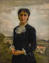 Portrait of a Young Girl By Emile Friant