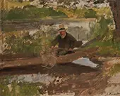 Father Pidole at the Port Aux Planches By Emile Friant