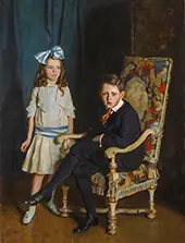 Portrait of Jean Mckelvie Sclater Booth and her Brother By Harrington Mann