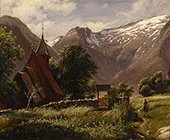 Tjugum Church Balestrand By Thomas Fearnley