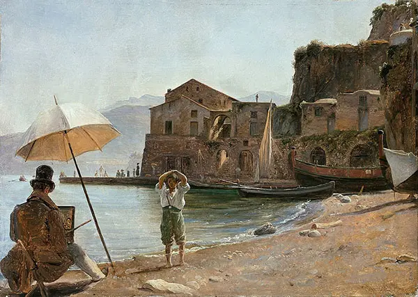 The Painter and the Boy By Thomas Fearnley