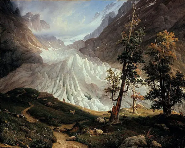 The Lower Grindelwald Glacier By Thomas Fearnley