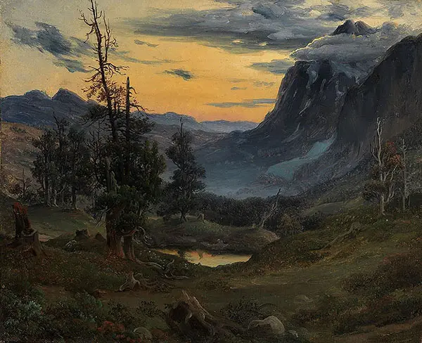 Sunrise in the Wengernalp By Thomas Fearnley