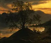 Old Birch Tree at the Sognefjord By Thomas Fearnley