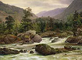 Norwegian Waterfall 1840 By Thomas Fearnley