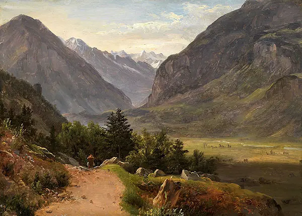 Near Meiringen 1835 By Thomas Fearnley