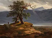 Landscape with Hiking Man By Thomas Fearnley