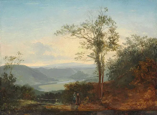 Hilly Landscape with a River in the Valley By Thomas Fearnley