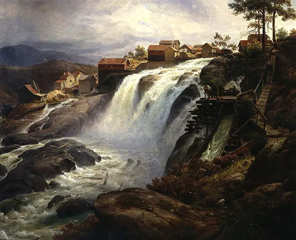 Haugfoss By Thomas Fearnley