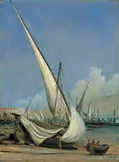Fishing Boats Castellammare By Thomas Fearnley