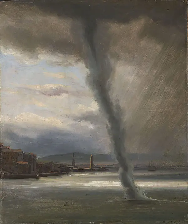 A Waterspout on the Bay of Naples By Thomas Fearnley