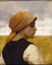 Head of a Peasant Woman By Julien Dupre