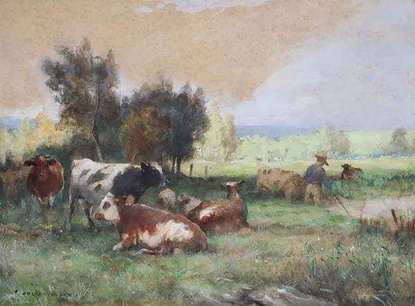 Resting Cows By Julien Dupre