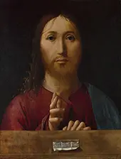 Christ Blessing 1465 By Antonello da Messina