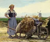 Woman with a Wheelbarrow By Julien Dupre