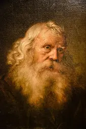 Head of a Bearded Old Man Monogrammed and Dated 1640 By Jan Lievens