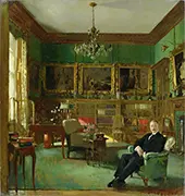 Otto Beit in his Study at Belgrave Square 1913 By William Orpen
