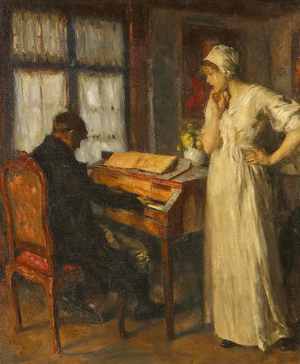 In Music Room By Carl von Marr
