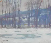 Snow Scene, Duxbury, Massachusetts By Alson Skinner Clark
